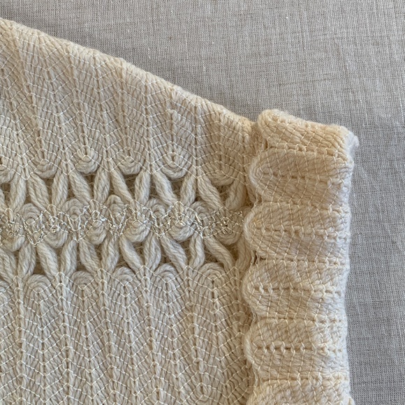 Vintage Cream Wool Knit Bolero Style Sweater - M/L - Picture 4 of 8